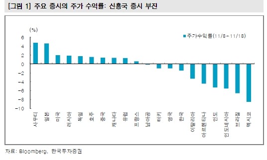 [초점] 신흥국 증시, 트럼프에 달렸다? 우려도 기대도 '과도'