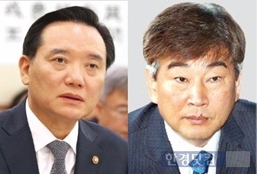김현웅 법무부 장관(왼쪽)과 최재경 청와대 민정수석. / 사진=한경 DB