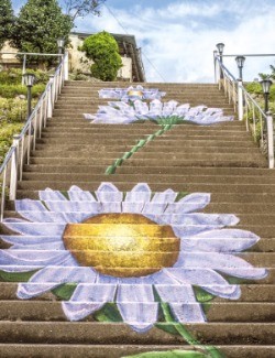 경주 해국길의 계단. 