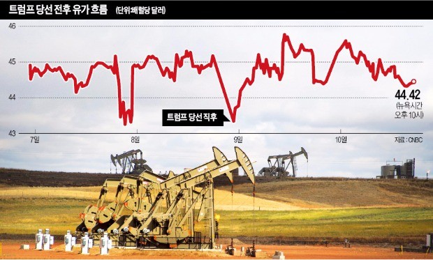 [미국 트럼프 시대] 석유 더 뽑아 '에너지 독립국' 된다는 트럼프…"유가 20달러대 갈 수도"