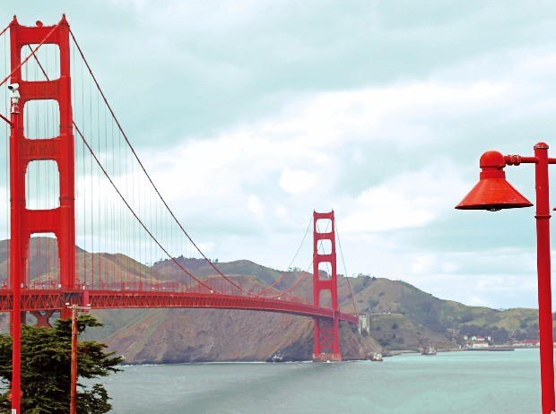 샌프란시스코의 상징 골든게이트 브리지. 