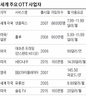 [인터넷동영상서비스 전성시대] 미국 지상파 연합군 '훌루'…아마존 '인스턴트 비디오'…타임워너 'HBO나우'…