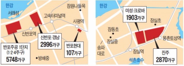 '한강 랜드마크' 반포·잠실 재건축 첫발