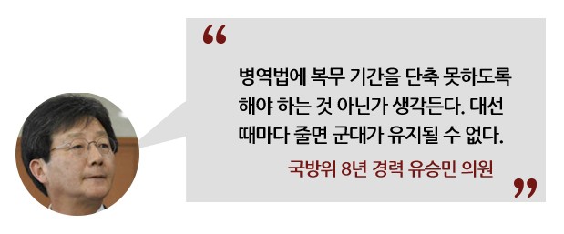 [정치권 말말말] 유승민 의원 "대선 때마다 복무 기간이 줄면 군대 유지될 수 없다"