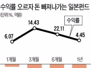 6개월 동안 22% 오른 일본펀드…투자자 환매 거세다