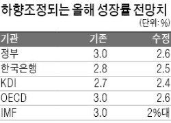 IMF, 한국 성장률 2%대로 낮춰