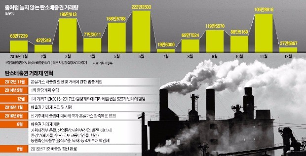 [탄소배출권 확보 전쟁] 정부 손놓은 사이 배출권 값 폭등 'EU의 3배'…"그나마 물량도 없다"