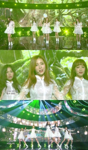 &#39;뮤직뱅크&#39; 에이프릴, 요정 미모 과시...&#39;봄의 나라 이야기&#39;