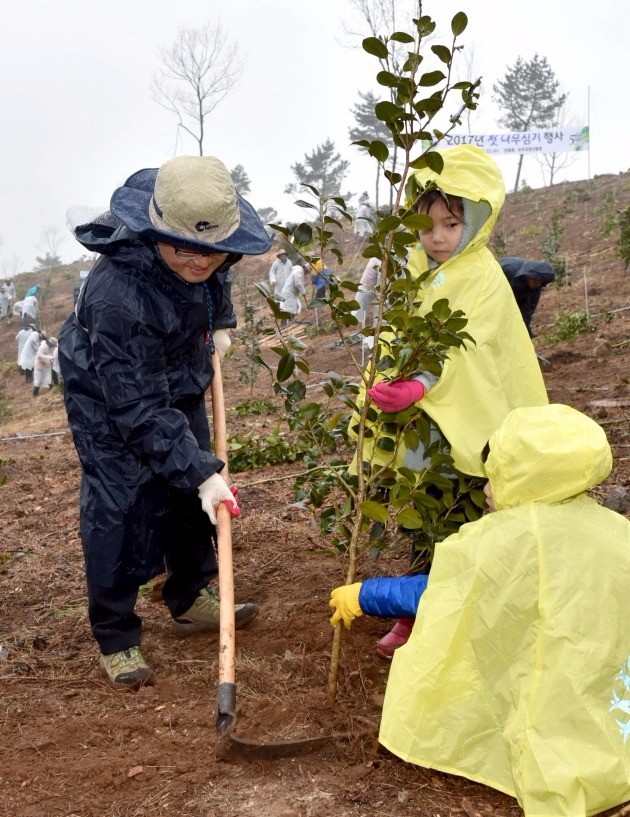 산림청, 경남 거제서 정유년 첫 나무심기 행사