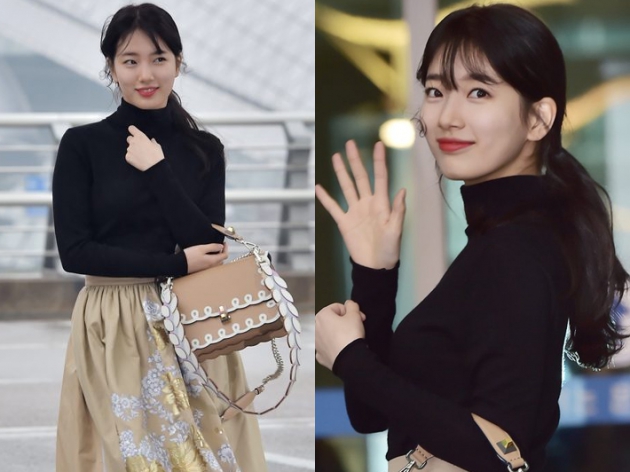 수지, '공항에서도 열일 중인 미모'