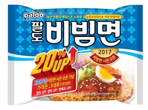 팔도, 팔도비빔면 1.2 재출시…"가격은 그대로, 양은 20%↑"