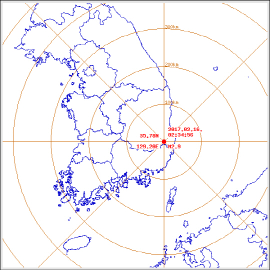 경주서 규모 2.9 지진 발생…5.8 지진 후 582번째 여진