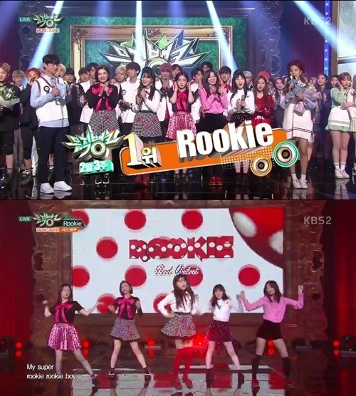 '뮤직뱅크' 레드벨벳, '루키'로 2주 연속 1위..음악방송 8관왕 달성