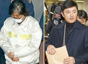 최순실 씨(왼쪽)와 최씨의 비리를 폭로한 고영태 전 더블루케이 이사가 6일 서울중앙지방법원에서 열린 공판에 참석하기 위해 법정으로 들어가고 있다. 연합뉴스/김범준 기자 bjk07@hankyung.com