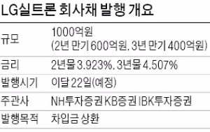 [마켓인사이트] LG실트론, 회사채 1000억 발행한다