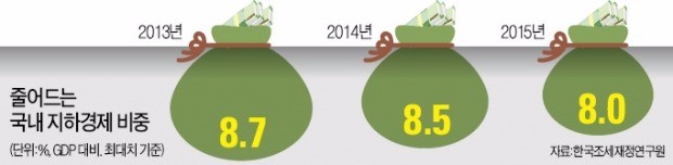 "지하경제 규모 124조…GDP 8% 수준"