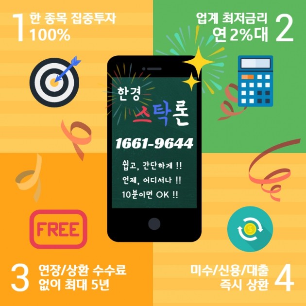 【NEW한경스탁론】“종목제한 없이 100% 집중투자”[최고6억/최대3배/100%집중투자]