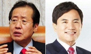 자유한국당 대선주자 홍준표 경남지사(왼쪽)와 김진태 의원. / 사진=한경 DB