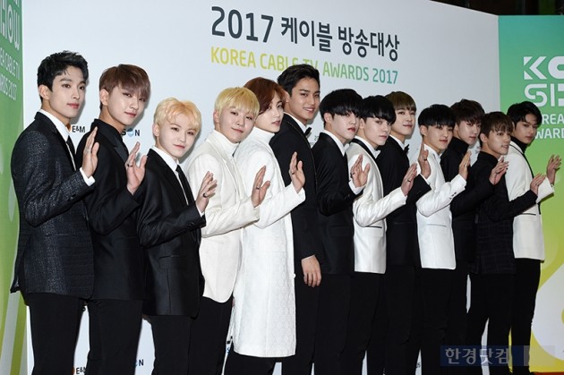 [HEI포토] 세븐틴, '훈남이 이렇게 많이~'(케이블 방송대상)