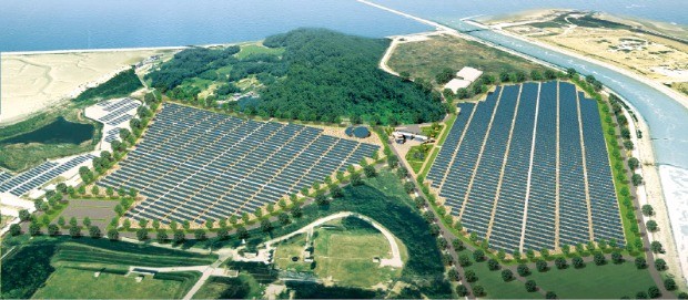 전남 영광 한빛원자력발전소 유휴부지에 건설된 3㎿ 규모 태양광 발전소. 