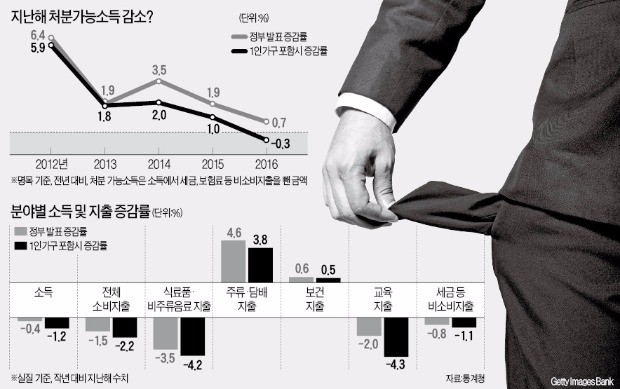 가처분소득 왜 줄었나 했더니…1인가구가 빚어낸 '통계 착시효과'