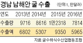 "굿" 외친 '굴 저승사자'…거제·통영·고성 굴, 미국 수출 청신호