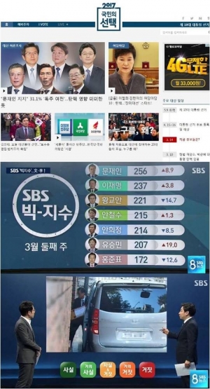 SBS, 19대 대선 온라인 특별 페이지 오픈