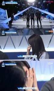 '프로듀스101시즌2' 가희, 6년차 아이돌 뉴이스트 등장에 눈물