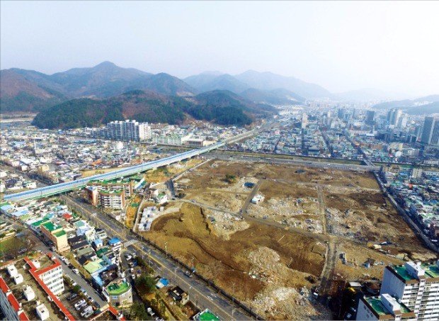 창원시 마산회원구 석전1구역 재개발 현장. 태영건설 제공 