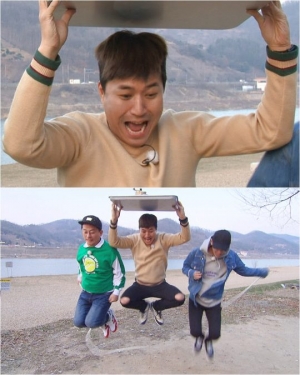 &#39;1박2일&#39; 김종민, 개구리 빙의 &#39;쩍벌 점프&#39; 포착!