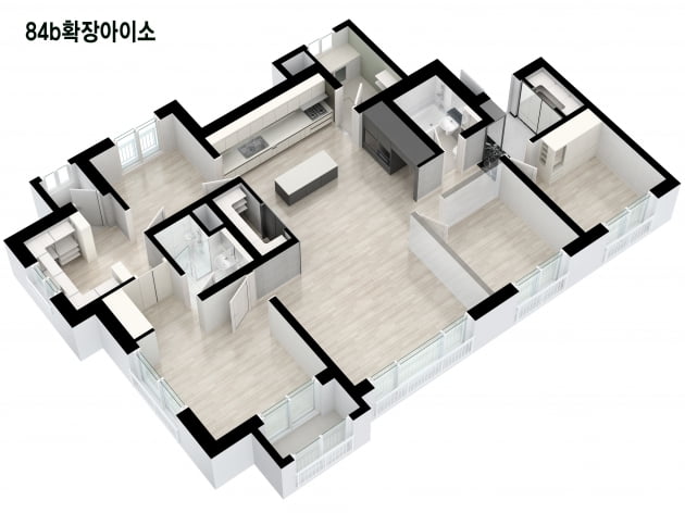 '송산그린시티 금강 펜테리움 센트럴파크' 전용 84㎡B 타입. 금강주택 제공