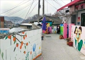 전주 자만벽화마을. 