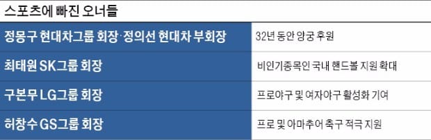 [스포츠 경영] 식지 않는 '오너들의 스포츠사랑'…비인기 종목을 국민스포츠로 만들다