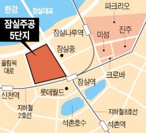 지상 관통도로 수용한 잠실5단지 주택조합 "최고 50층 주상복합·호텔 7개동 짓겠다"