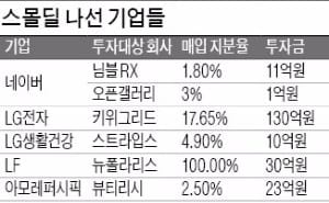 [기업 재무] 신생벤처 '스몰딜'에 꽂힌 기업들