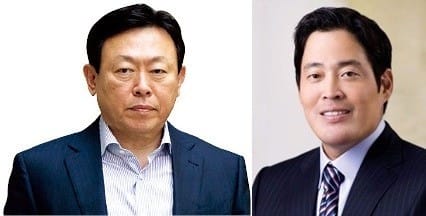 <사진: 신동빈 롯데 회장(좌), 정용진 신세계 부회장(우). 한경DB>