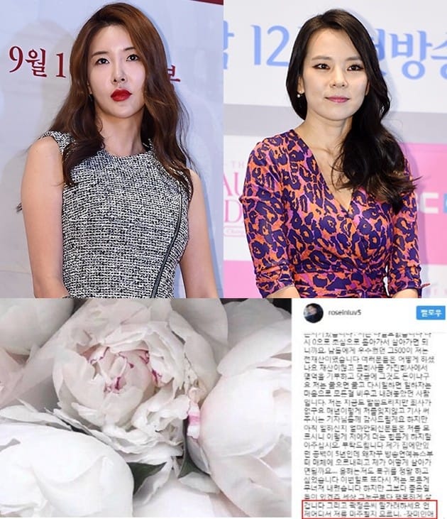 장미인애 곽정은 저격/사진=한경DB, 장미인애 인스타그램 