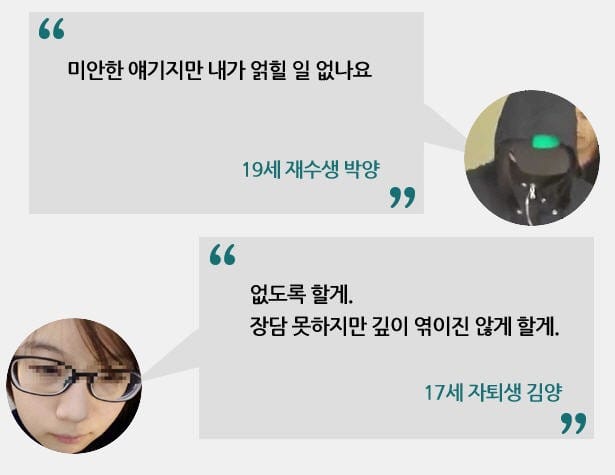 '인천 초등생 살인범' 김양이 휴대폰 뺏기기 전 박양과 나눈 은밀한 메시지 