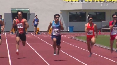 김국영, 100m 10초07 기염…'한국 신기록'으로 런던행