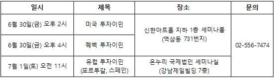 미국 투자이민, 이제는 결정해야 할 시기, 6월30일 미국투자이민 세미나 개최!