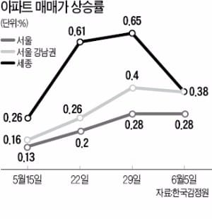 문재인 정부 규제 강화 움직임에…강남 아파트 가격 '멈칫'