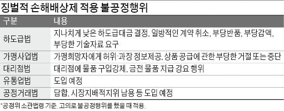 독과점 기업 '갑질'도 징벌적 손해배상