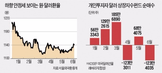 불 꺼진 '달러 테크'…원화강세 지속에 달러 투자자들 '실망 매물' 쏟아내