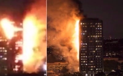 외교부 "런던 아파트 화재, 접수된 한국민 피해 없어"