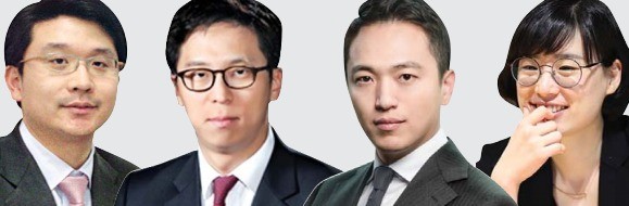 (왼쪽부터) 정도현 대표,, 이진하 전무, 김현승 상무, 김유진 대표 