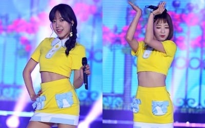 '에이핑크'  최고 개미허리는…김남주 vs 윤보미, 잘록 허리라인 과시