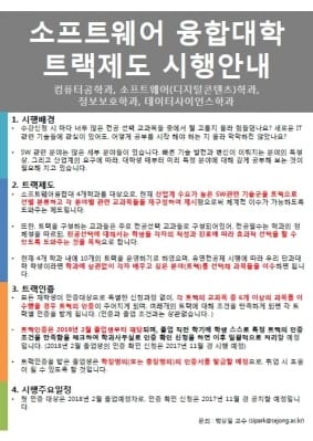 세종대 SW융합대, 2학기 트랙제도 시행…소프트웨어 인력 양성 나서