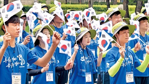 국토대장정 나선 단국대 학생들