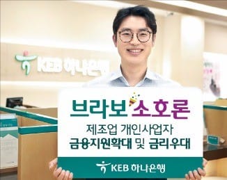 [주목! 이 상품] KEB하나은행 '브라보 소호론'…개인사업자에 최저 연 2.8% 금리로 대출