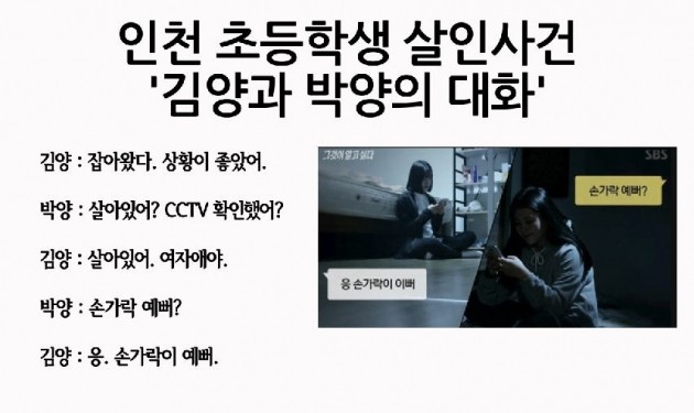"힘 약한 초등학교 저학년 여자아이 노려라" 인천 초등생 살인사건 전 박양의 말
